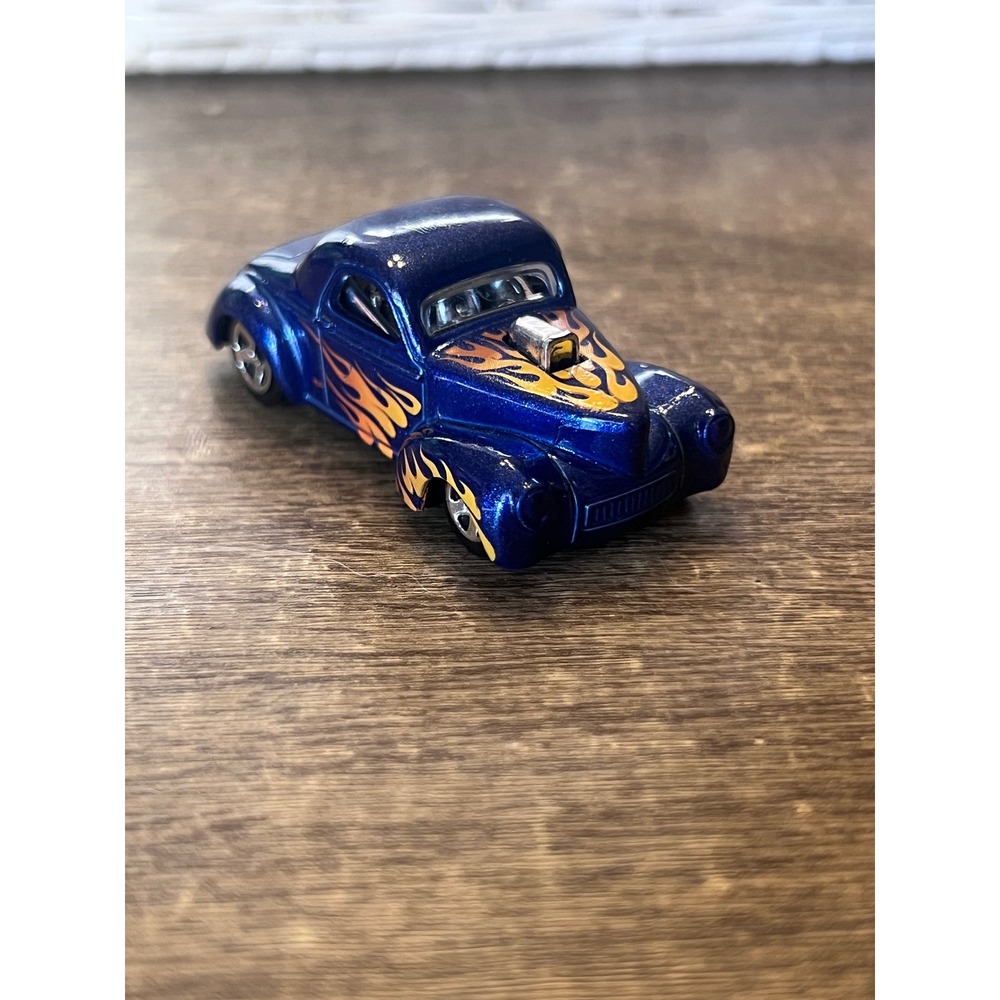 Hot Wheels 2016 Flame Series '41 Willys Coupe Blue W Flames Loose Die Cast EUC